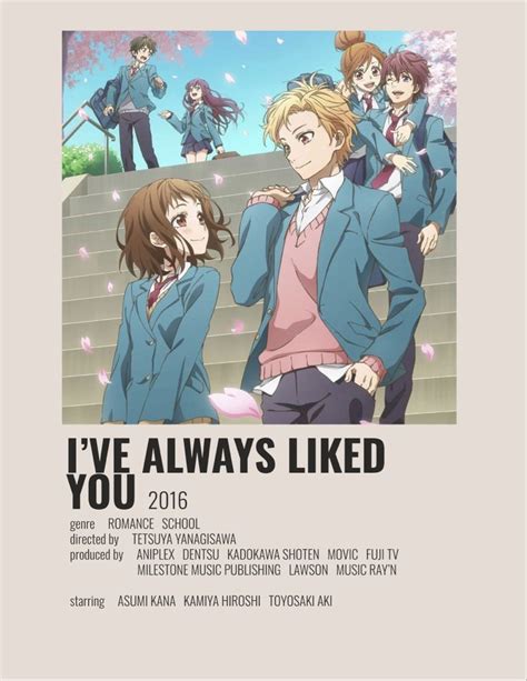 the poster for i've always liked you, with anime characters standing in ...