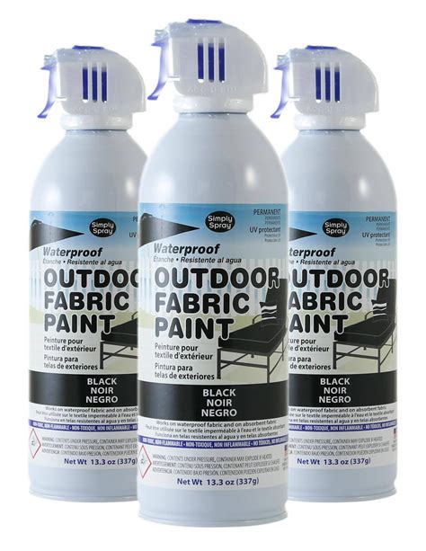 Simply Spray Outdoor Waterproof Fabric Spray Paint - BLACK - 3 PACK from SunshineJoyCreations on ...