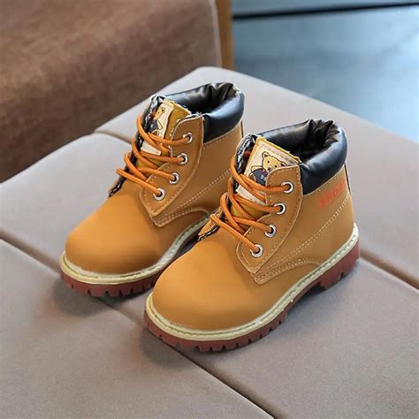 Autumn Winter Children Shoes PU Leather Waterproof Martin Boots Kids Snow Boots Brand Girls Boys ...