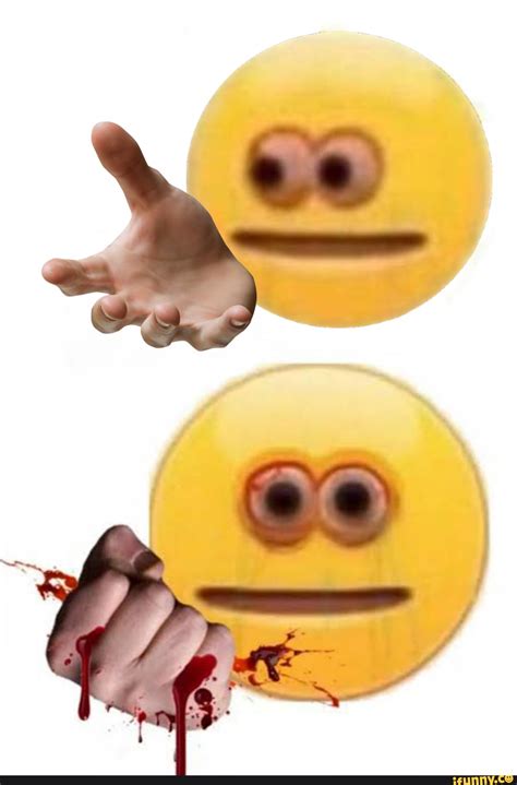 Cursed emoji hand crush meme template - iFunny