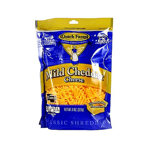 Dutch Farms Mild Cheddar Cheese Classic Shredded | Shredded | Houchens ...