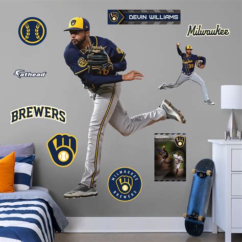 Devin Williams - Officially Licensed MLB Removable Wall Decal – Fathead