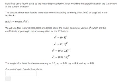 Now if we use a fourier basis as the feature | Chegg.com