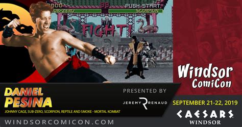 Mortal Kombat's DANIEL PESINA to attend Windsor ComiCon 2019 - Windsor ...