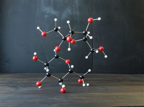 Molecular Model | Sucrose Sugar Molecule | handmade wood science atom chemistry gift art office ...