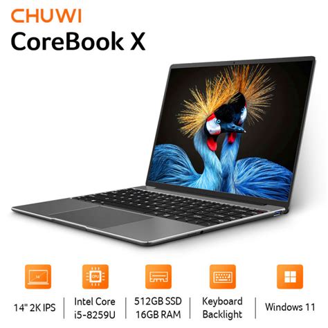 CHUWI CoreBook X Gaming Laptop 14.1 inch FHD IPS Screen 16GB LPDDR5 512GB SSD Intel Core i3 ...