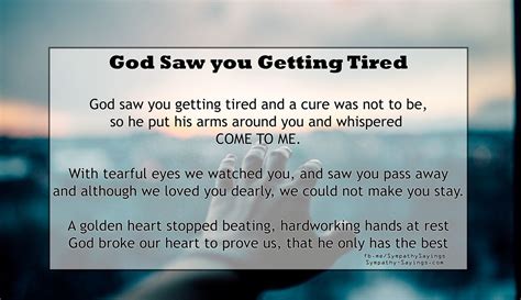 God Saw You Getting Tired Quote - ShortQuotes.cc