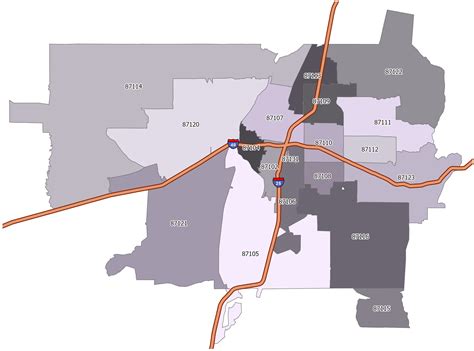 Albuquerque Zip Code Map - GIS Geography