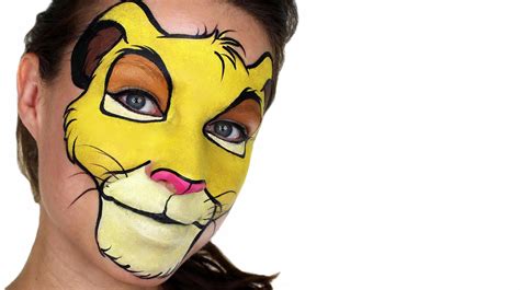 Simba | The Lion King Face Painting Tutorial | face painting story book characters cat in hat ...