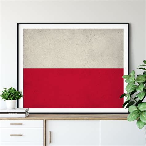 Poland Flag Art Poland Flag Print Polish Flag Poster | Etsy