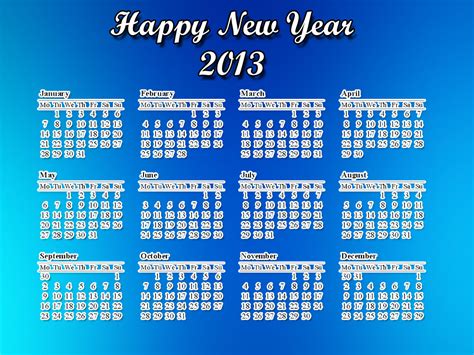 New Year Desktop Calendars 2013: Decorate Desktop with New Year Theme ...