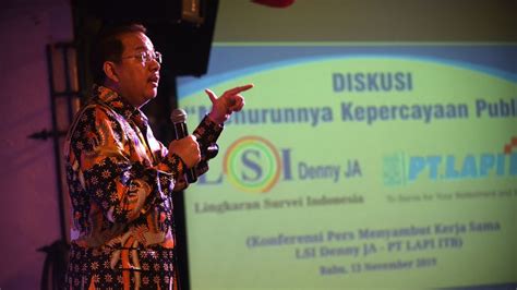 Diskusi LSI Denny JA: Menurunnya Kepercayaan Publik Usai Pemilu