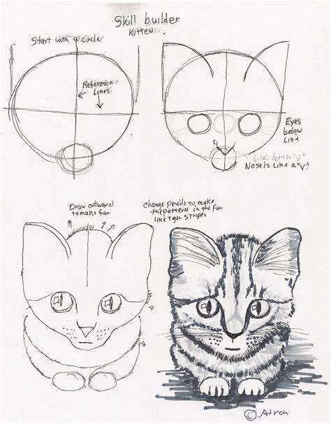 Adron's Art Lesson Plans: How To Draw A Simple Kitten