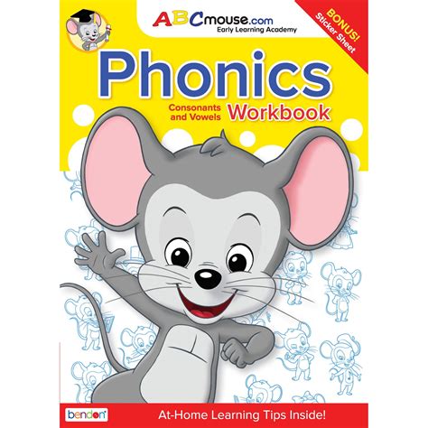 Abcmouse 80 Page Phonics Consonants and Vowels Workbook with Stickers (Paperback) - Walmart.com