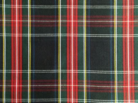 60 Inch Wide Black Stewart Tartan Plaid Fabric by libbysfabric