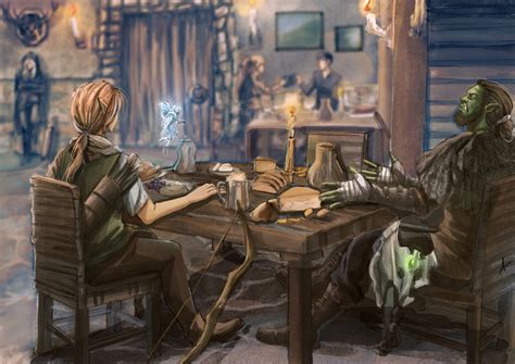 ArtStation - Fantasy Tavern (Dungeon and Dragons inspired artwork )