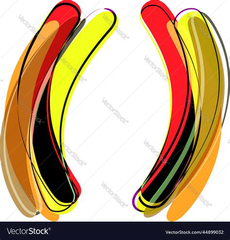 Abstract colorful doodle symbol Royalty Free Vector Image