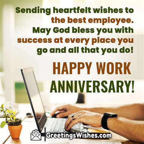 Happy Work Anniversary Wishes Messages With Images, 59% OFF