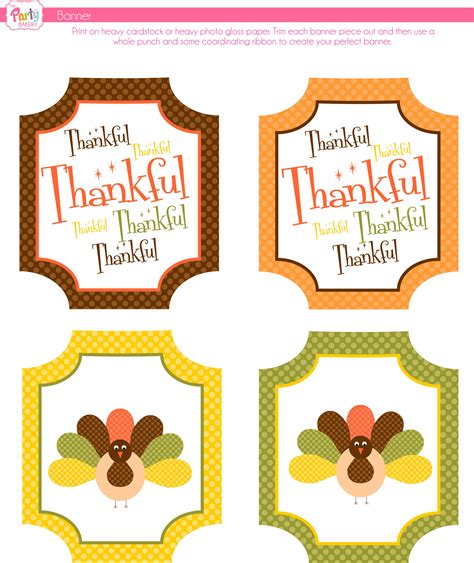 FREE Thanksgiving Printables from The Party Bakery | Catch My Party