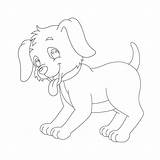 Cute Puppy Dog Outline Coloring Page For Kids Animal  sketch template
