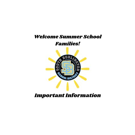 Important Information for Summer School Families | Frederick H. Tuttle ...