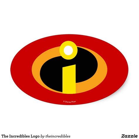 The Incredibles Logo Oval Sticker | Zazzle | Incredibles logo, The incredibles, Incredibles ...