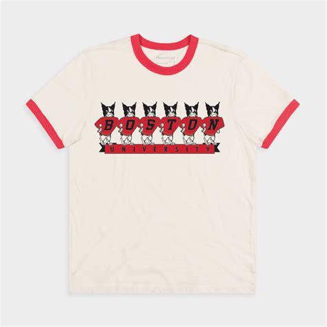 BU Terriers Vintage "Boston" Mascots Ringer Tee | Homefield