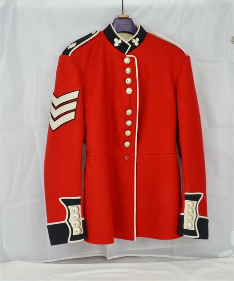 Elizabeth II Irish Guards Sergeants Dress Tunic - Sally Antiques