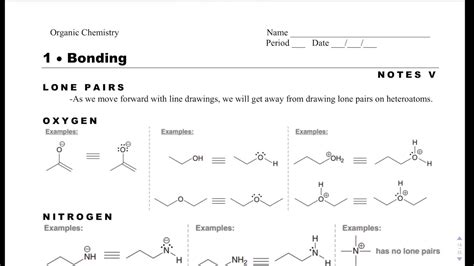 Organic Chemistry Notes 1.5- Lone Pairs of Electrons on Heteroatoms - YouTube