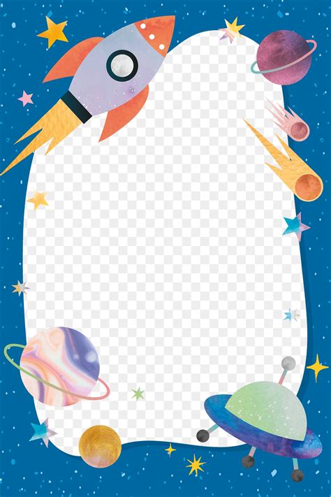 Galaxy png frame blue cute | Premium PNG - rawpixel