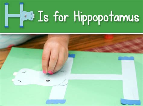 Printable Letter H Craft - H is for Hippo (FREE Download)