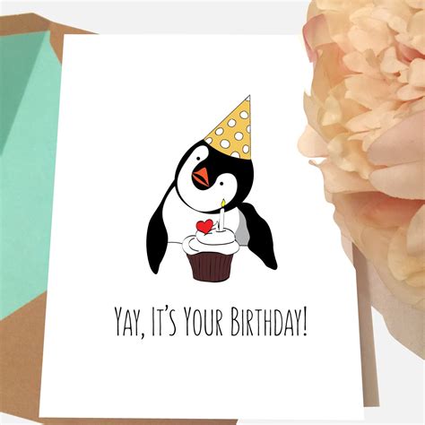 Penguin Happy Birthday Card