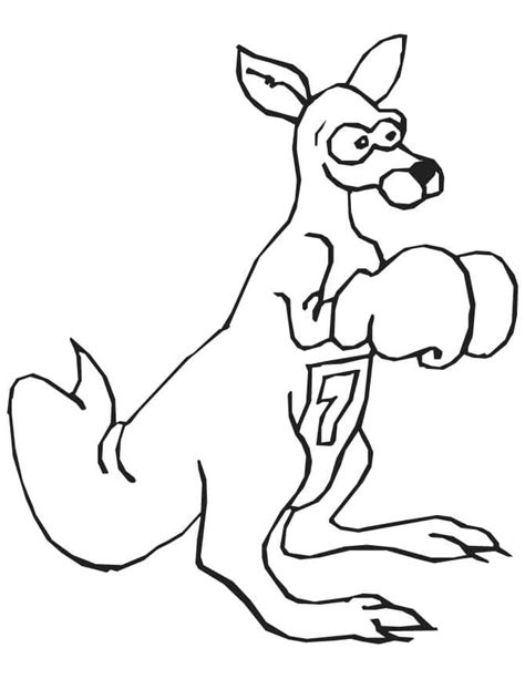 Funny Kangaroo Boxing coloring page - Download, Print or Color Online for Free