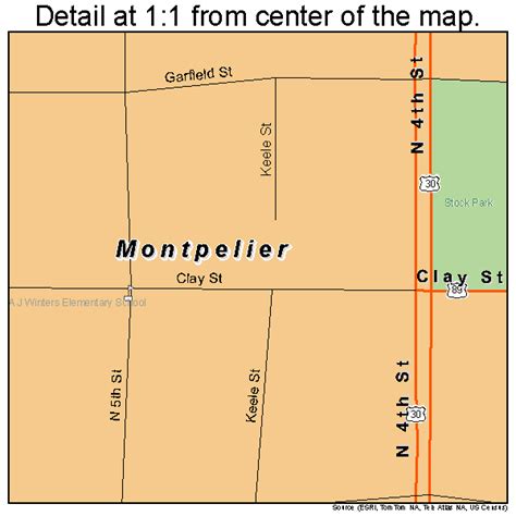 Montpelier Idaho Street Map 1653920