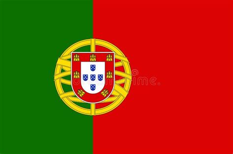 Bandera Nacional De Portugal Con Un Círculo De La Estrella De La UE Ilustración del Vector ...