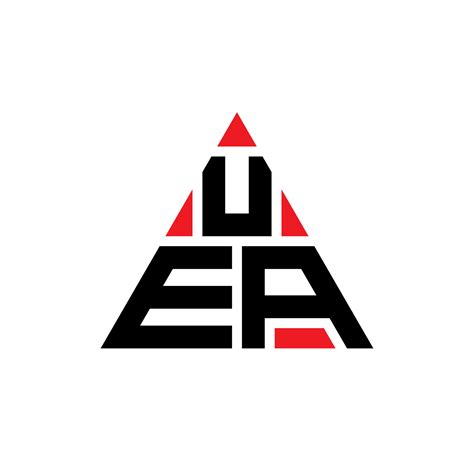 UEA triangle letter logo design with triangle shape. UEA triangle logo ...