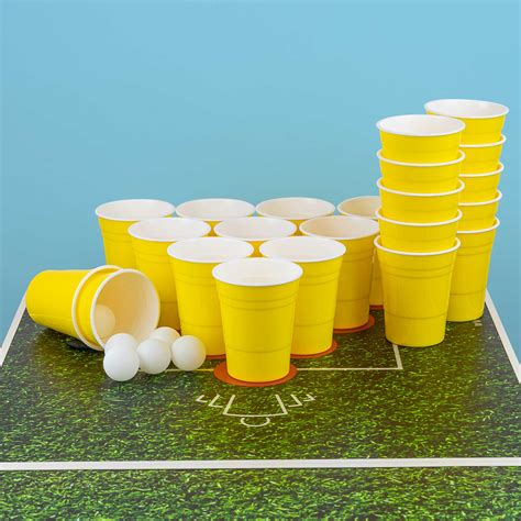 Reusable Beer Pong Cups - Pack of 22 with Beer Pong Balls | Party Game