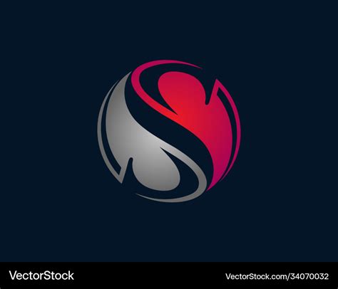 Abstract letter s logo design Royalty Free Vector Image