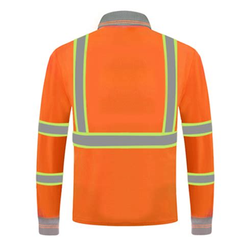 Mens Safety Shirts Long Sleeve Construction Overall Reflect- yoweshop