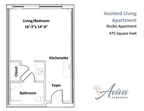 Floor Plans (Assisted) - Aviva Pembroke by Beth Sholom Village