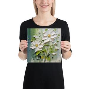 Daisy Oil Painting Wildflowers Artwork Floral Wall Art Flowers PRINT ...