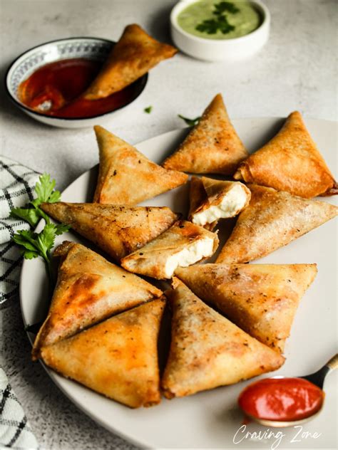 Spicy Cream Cheese Samosas - Craving Zone