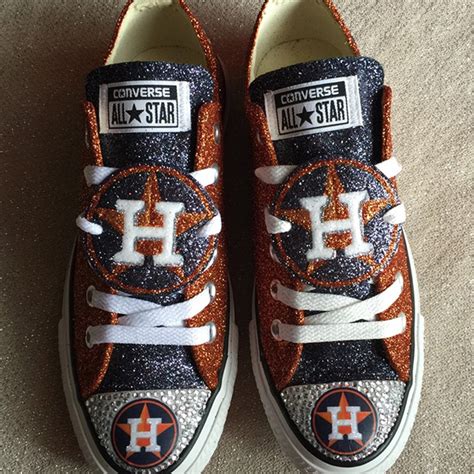 Houston Astros Handmade Converse, Houston Astros Converse Sneakers