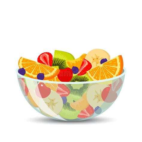 Fresh fruit salad stock vector. Illustration of loss - 88097948