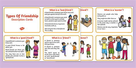 Types Of Friendship Cards | Teaching About Friendship