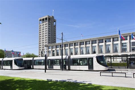 City Hall of Le Havre in Normandy, France Editorial Image - Image of tramway, city: 56188450