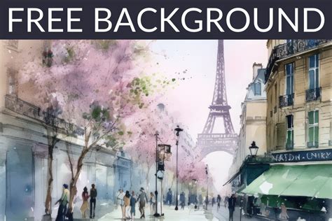 Free Paris in Spring Background Graphic by Esch Creative · Creative Fabrica