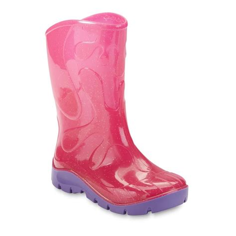 Skeeper Toddler Girl's Pink/Purple Glitter Rain Boot (With images ...