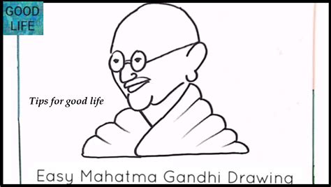 Easy Mahatma Gandhi Drawing Step-by-Step in 2023 | Mahatma gandhi, Step ...