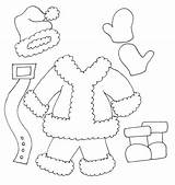 Santa Suit Coloring Page  Xmas Crafts Felt Christmas Ornaments sketch template